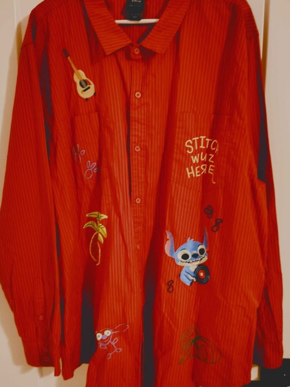 Disney Long Sleeve Button Down Stitch Shirt Size 4XL